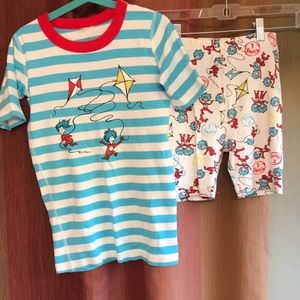 Hanna Andersson Dr. Seuss Thing 1 and 2 Jammies - EUC